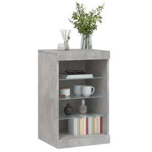 Credenza con Luci LED Grigio Cemento 41x37x67 cm 836724