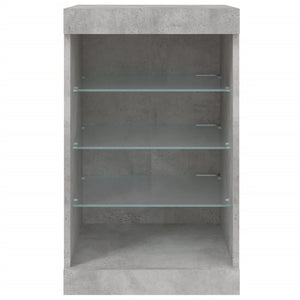 Credenza con Luci LED Grigio Cemento 41x37x67 cm 836724