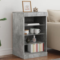 Credenza con Luci LED Grigio Cemento 41x37x67 cm 836724