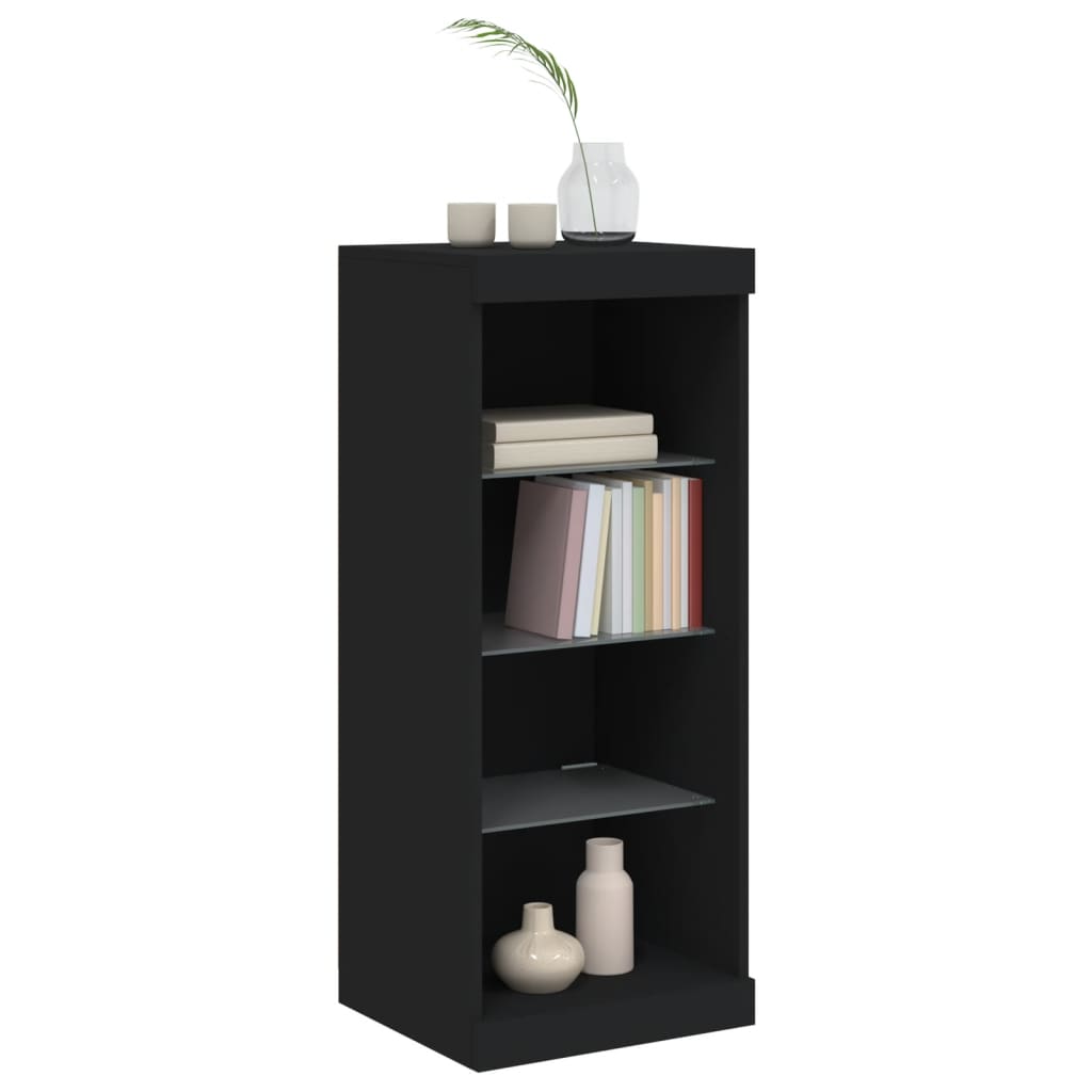 Credenza con Luci LED Nera 41x37x100 cm 836729