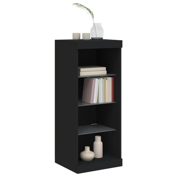 Credenza con Luci LED Nera 41x37x100 cm 836729