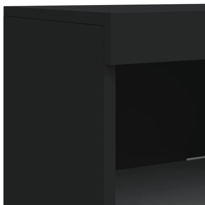 Credenza con Luci LED Nera 41x37x100 cm 836729