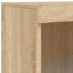 Credenza con Luci LED Rovere Sonoma 41x37x100 cm 836730