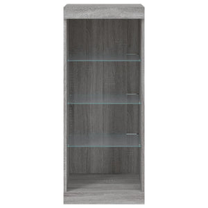 Credenza con Luci LED Grigio Sonoma 41x37x100 cm 836733