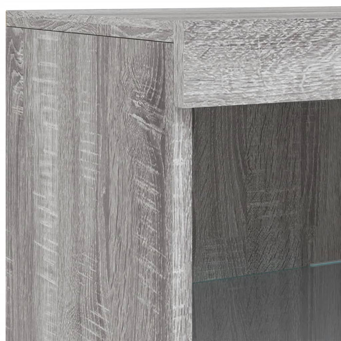 Credenza con Luci LED Grigio Sonoma 41x37x100 cm 836733