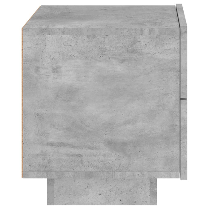 Comodino con Luci LED Grigio Cemento 70x36x40,5 cm 836780