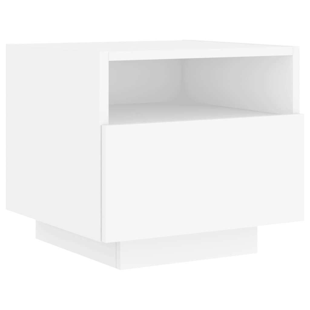 Comodino con Luci LED Bianco 40x39x37 cm 836798