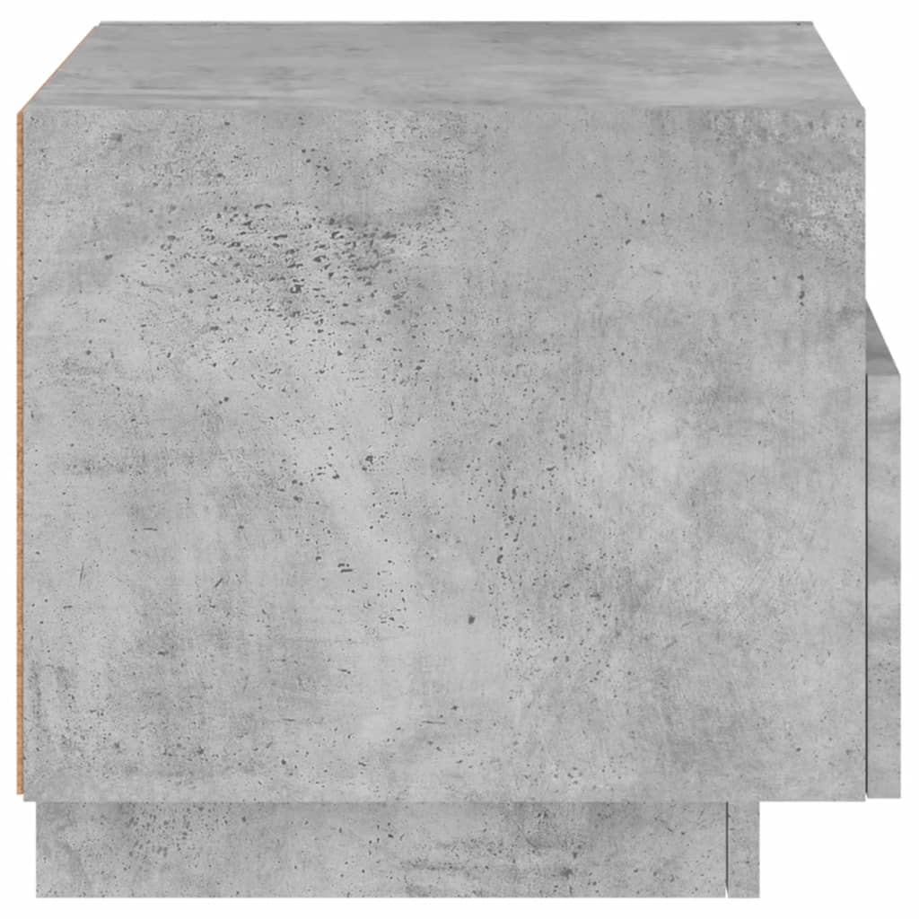 Comodino con Luci LED Grigio Cemento 40x39x37 cm 836804