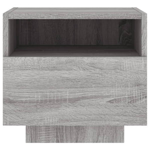 Comodini con Luci LED 2pz Grigio Sonoma 40x39x37 cm 836809