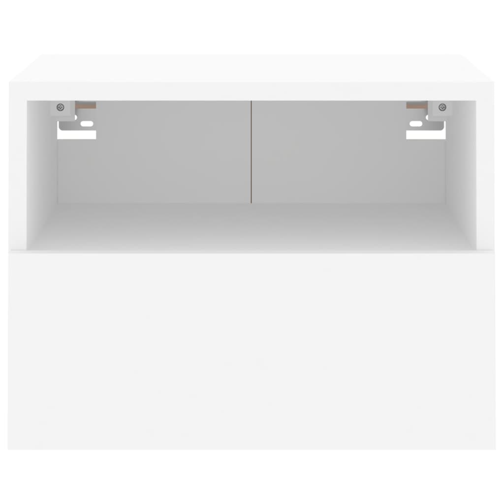 Mobili TV a Parete 2pz Bianchi 40x30x30 cm in Legno Multistrato 836841