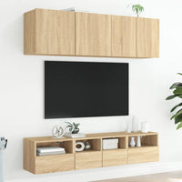 Mobili TV Muro 2pz Rovere Sonoma 40x30x30 cm Legno Multistrato 836845