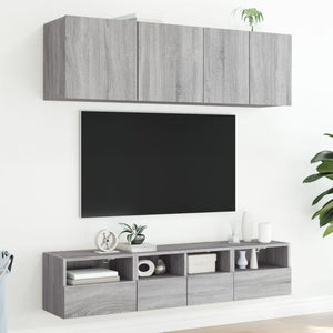 Mobile TV Parete Grigio Sonoma 40x30x30 cm in Legno Multistrato 836850