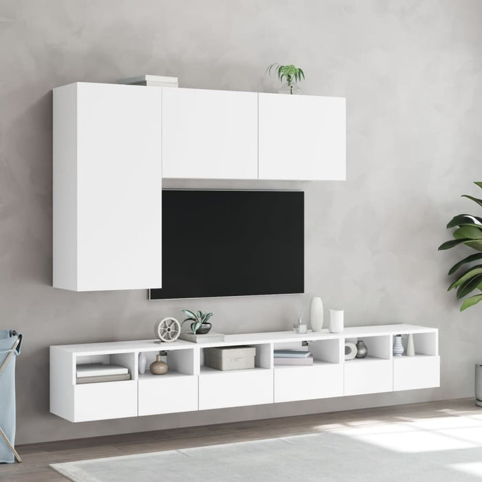 Mobile TV a Parete Bianco 60x30x30 cm in Legno Multistrato 836854