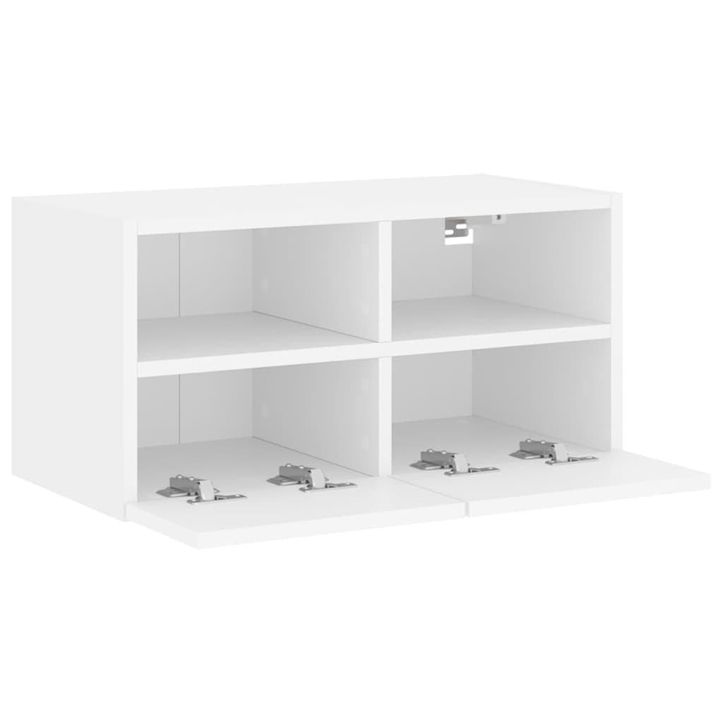 Mobile TV a Parete Bianco 60x30x30 cm in Legno Multistrato 836854