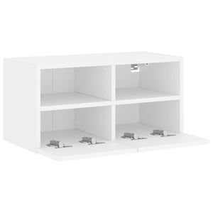 Mobile TV a Parete Bianco 60x30x30 cm in Legno Multistrato 836854