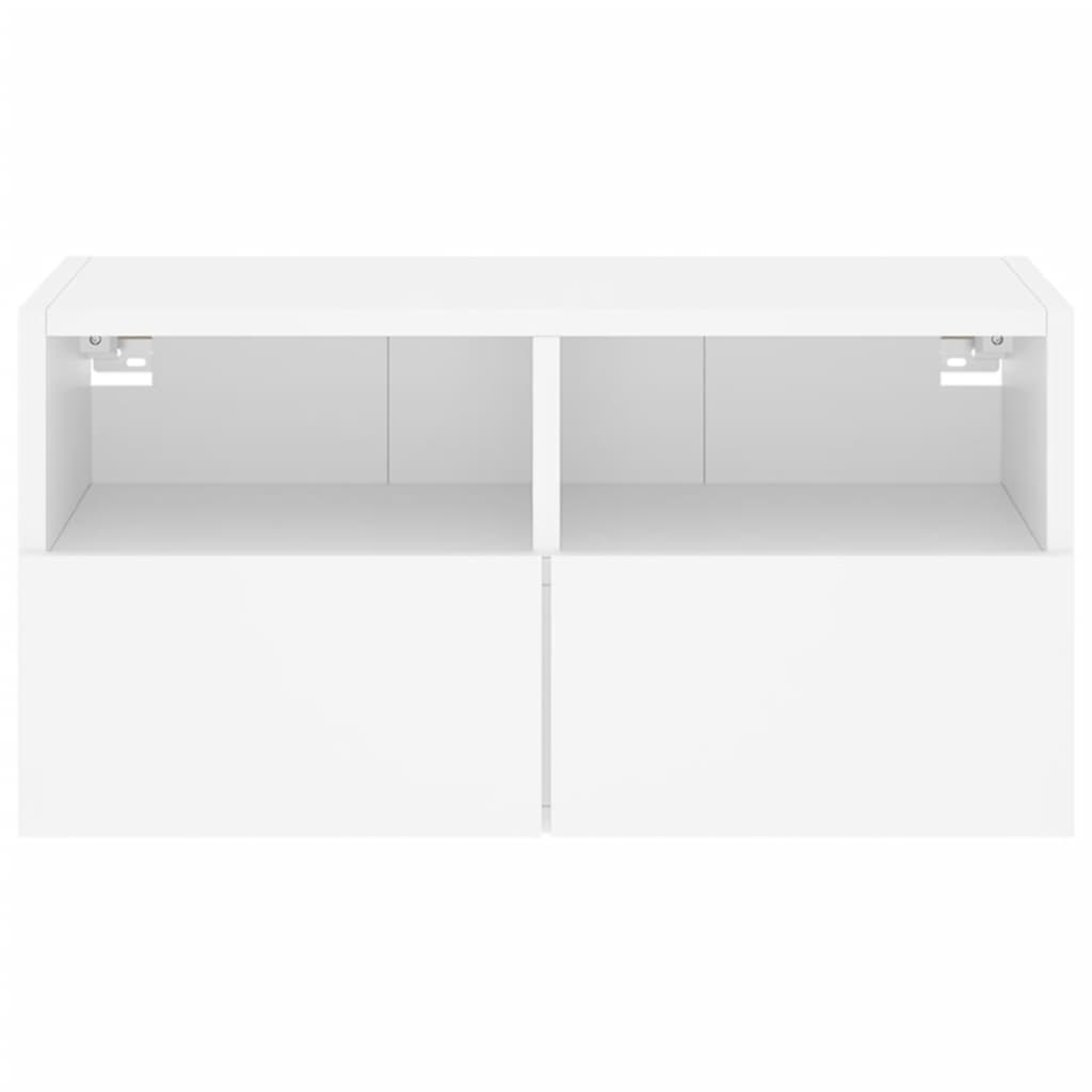 Mobile TV a Parete Bianco 60x30x30 cm in Legno Multistrato 836854