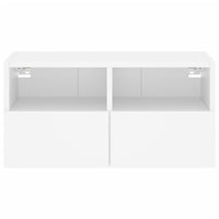 Mobile TV a Parete Bianco 60x30x30 cm in Legno Multistrato 836854