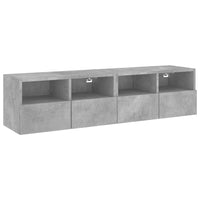 Mobili TV Muro 2pz Grigio Cemento 60x30x30 cm Legno Multistrato 836861