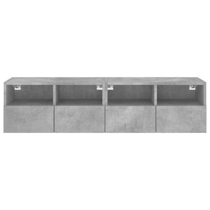 Mobili TV Muro 2pz Grigio Cemento 60x30x30 cm Legno Multistrato 836861