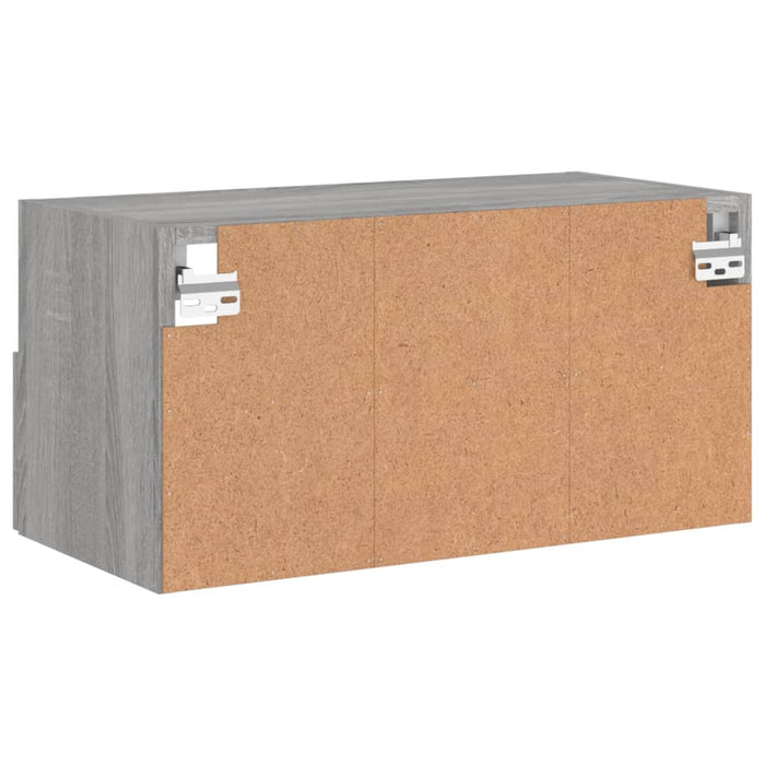 Mobile TV a Parete Grigio Sonoma 60x30x30 cm Legno Multistrato 836864