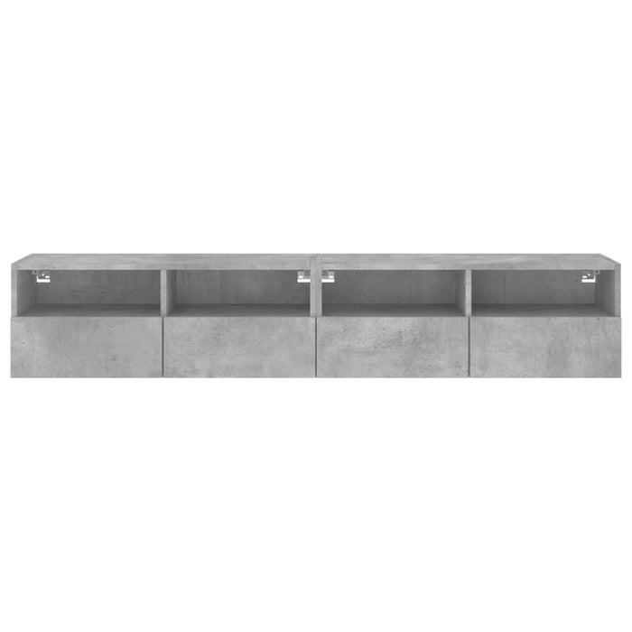 Mobili TV Muro 2pz Grigio Cemento 80x30x30 cm Legno Multistrato 836875