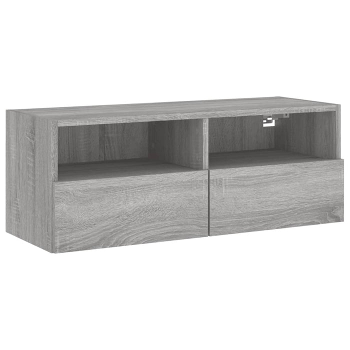 Mobile TV a Parete Grigio Sonoma 80x30x30 cm Legno Multistratocod mxl 110056