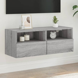 Mobile TV a Parete Grigio Sonoma 80x30x30 cm Legno Multistratocod mxl 110056