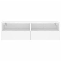 Mobile TV a Parete Bianco 100x30x30 cm in Legno Multistrato 836882