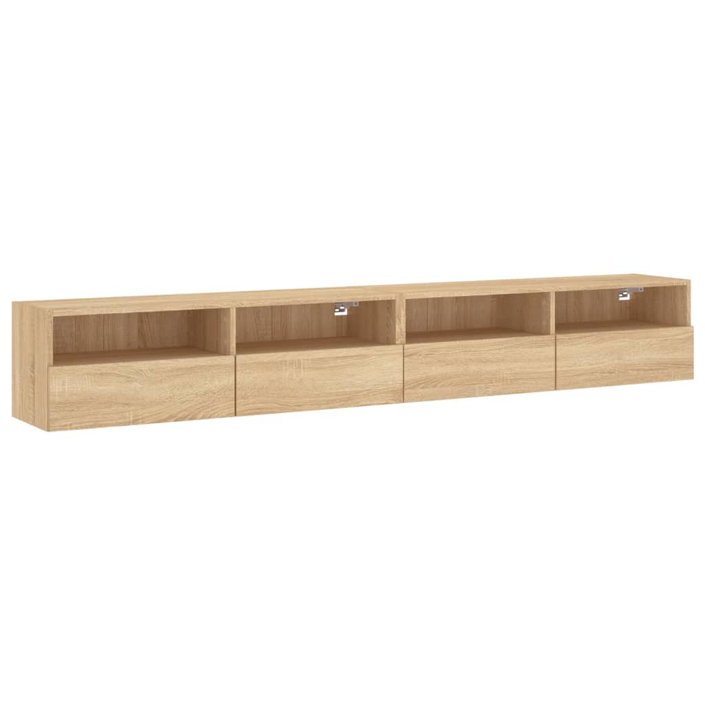 Mobili TV Muro 2pz Rovere Sonoma 100x30x30 cm Legno Multistratocod mxl 86087