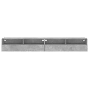 Mobili TV Muro 2pz Grigio Cemento 100x30x30cm Legno Multistrato 836889