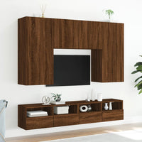 Mobile TV a Parete Rovere Marrone 100x30x30cm Legno Multistrato 836894