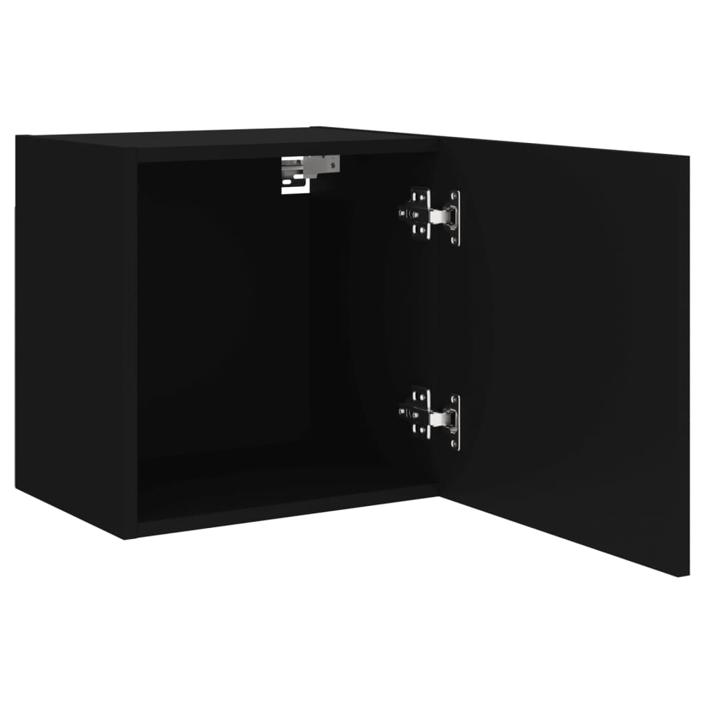 Mobile TV a Parete Nero 40,5x30x40 cm in Legno Multistrato 836898