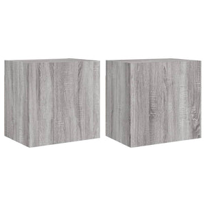 Mobili TV Muro 2pz Grigio Sonoma 40,5x30x40cm Legno Multistrato 836907