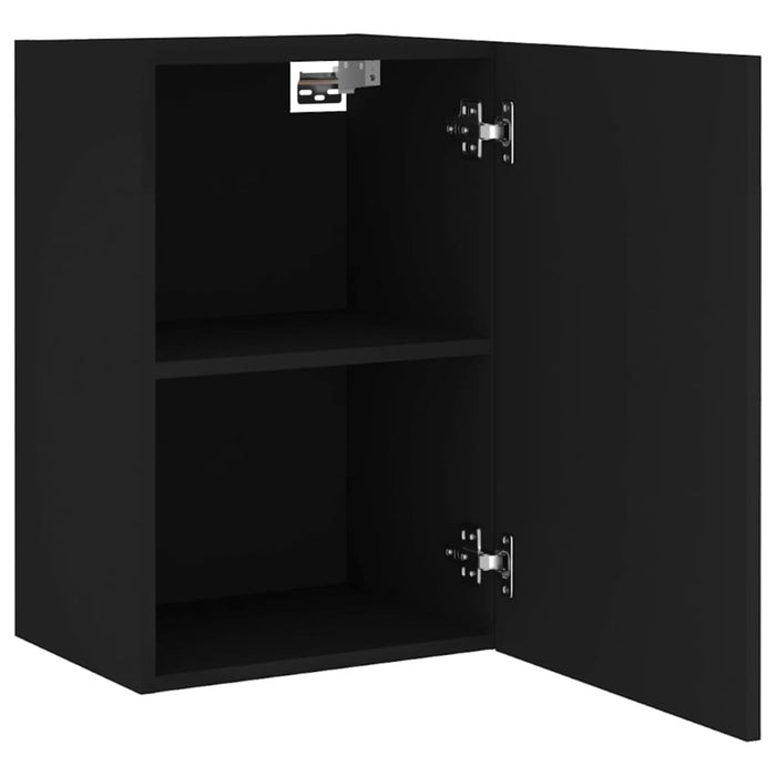 Mobili TV a Parete 2pz Neri 40,5x30x60 cm in Legno Multistrato 836913