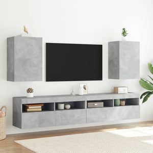 Mobile TV Parete Grigio Cemento 40,5x30x60 cm Legno Multistrato 836916