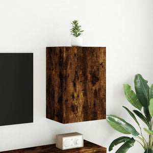 Mobile TV a Parete Rovere Fumo 40,5x30x60 cm Legno Multistrato 836918