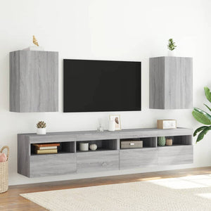 Mobile TV Parete Grigio Sonoma 40,5x30x60 cm Legno Multistrato 836920