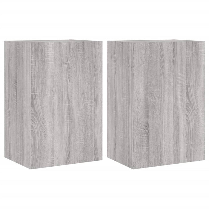 Mobili TV Muro 2pz Grigio Sonoma 40,5x30x60cm Legno Multistratocod mxl 86092