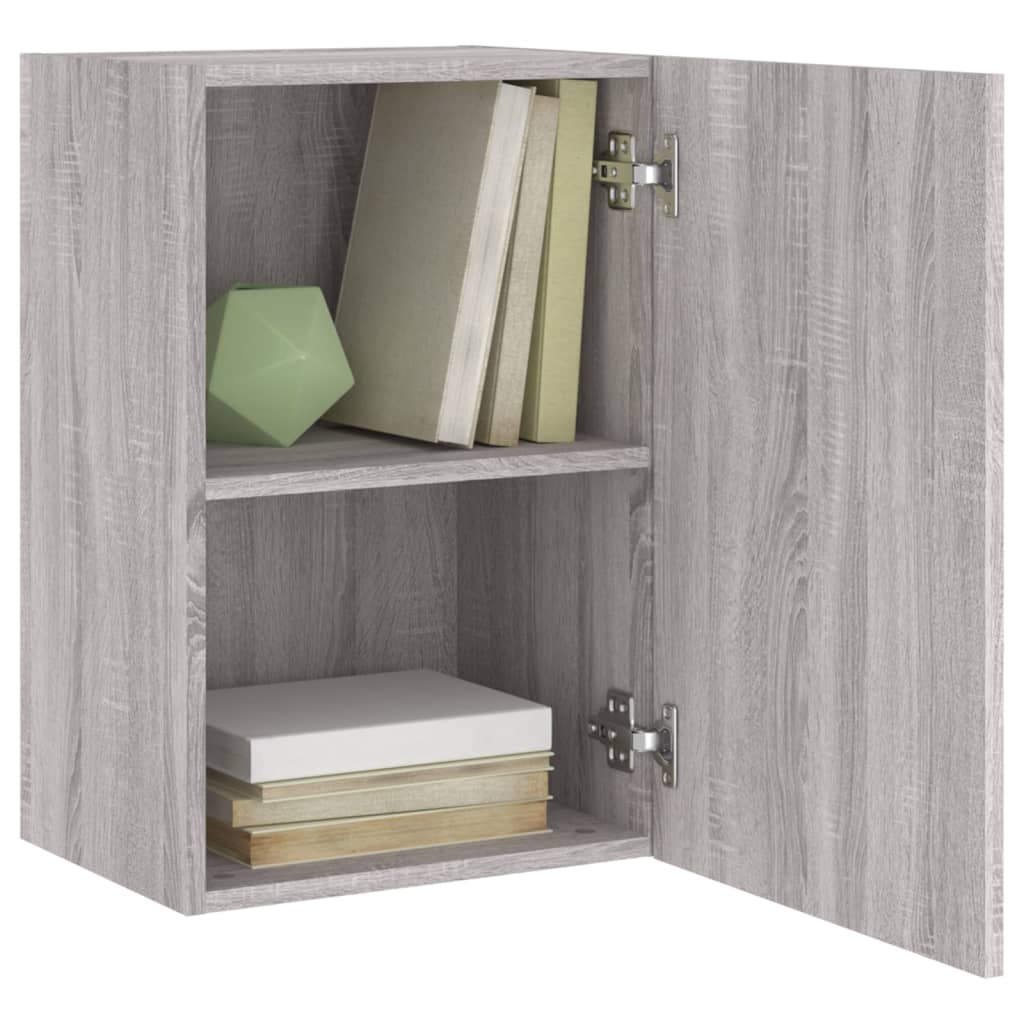 Mobili TV Muro 2pz Grigio Sonoma 40,5x30x60cm Legno Multistrato 836921