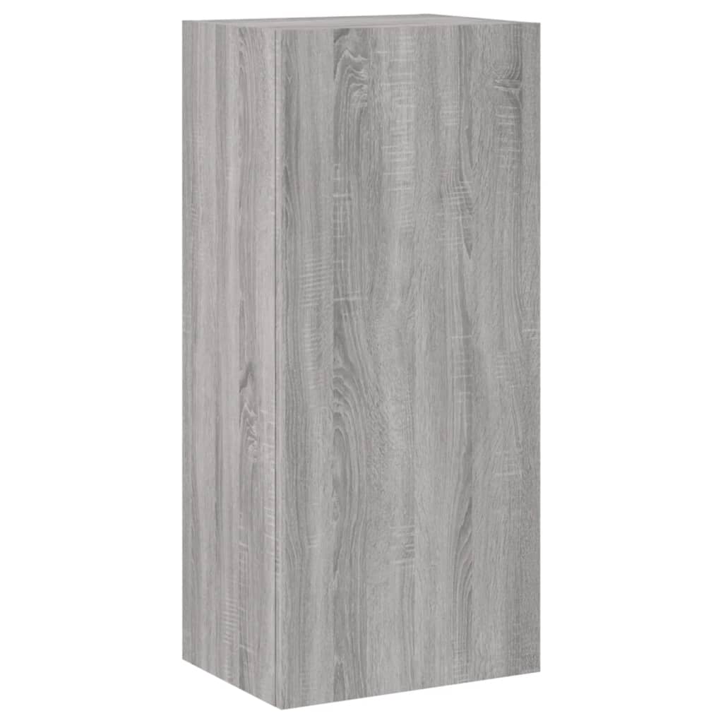 Mobile TV Parete Grigio Sonoma 40,5x30x90 cm Legno Multistrato 836929