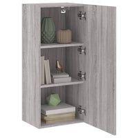 Mobile TV Parete Grigio Sonoma 40,5x30x90 cm Legno Multistrato 836929