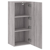 Mobile TV Parete Grigio Sonoma 40,5x30x90 cm Legno Multistrato 836929