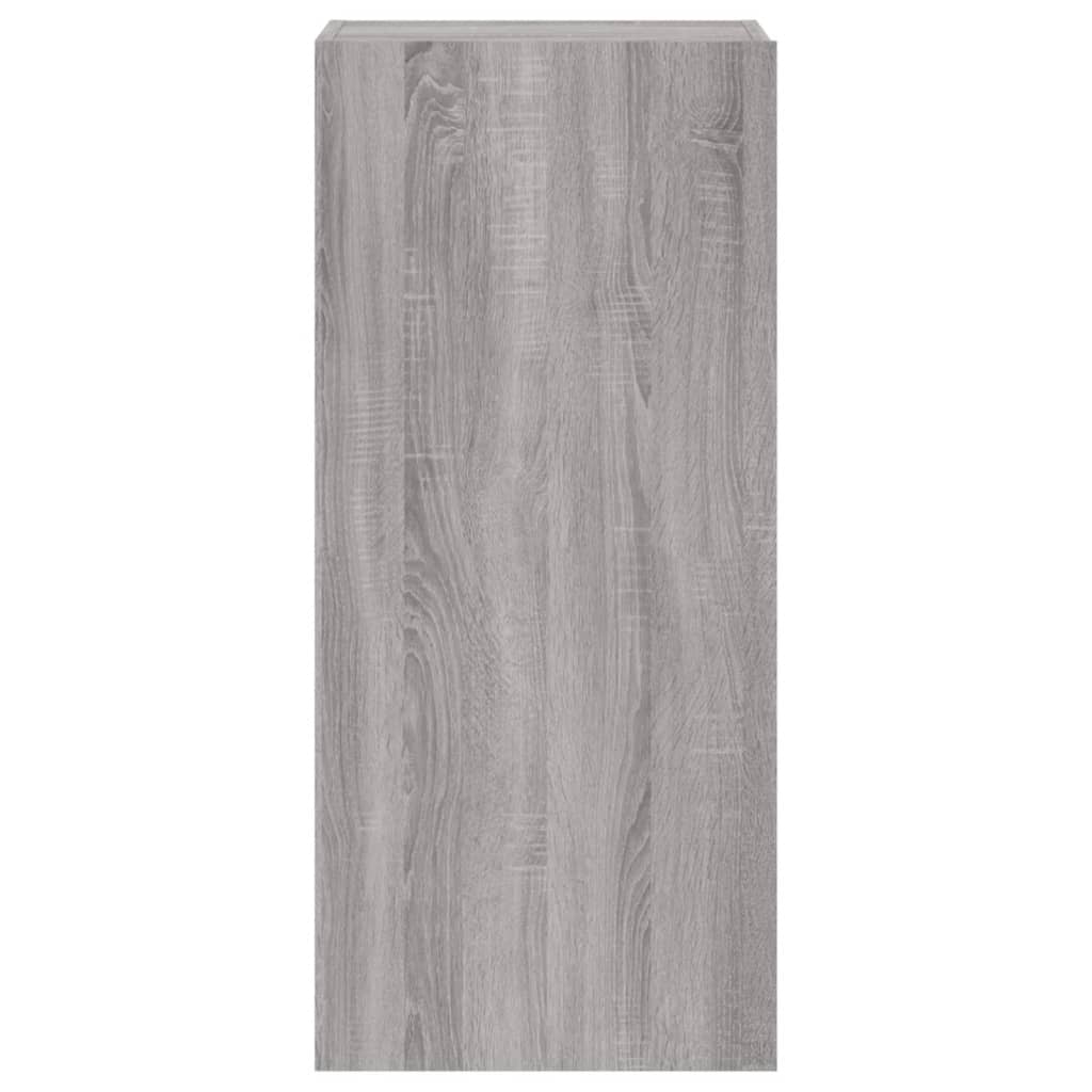 Mobile TV Parete Grigio Sonoma 40,5x30x90 cm Legno Multistrato 836929