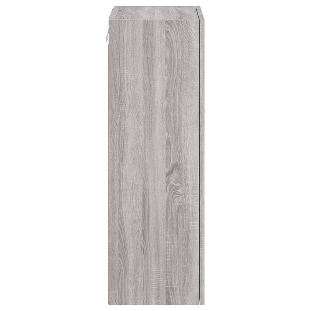 Mobile TV Parete Grigio Sonoma 40,5x30x90 cm Legno Multistrato 836929