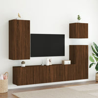 Mobile TV Parete Rovere Marrone 40,5x30x90 cm Legno Multistrato 836930