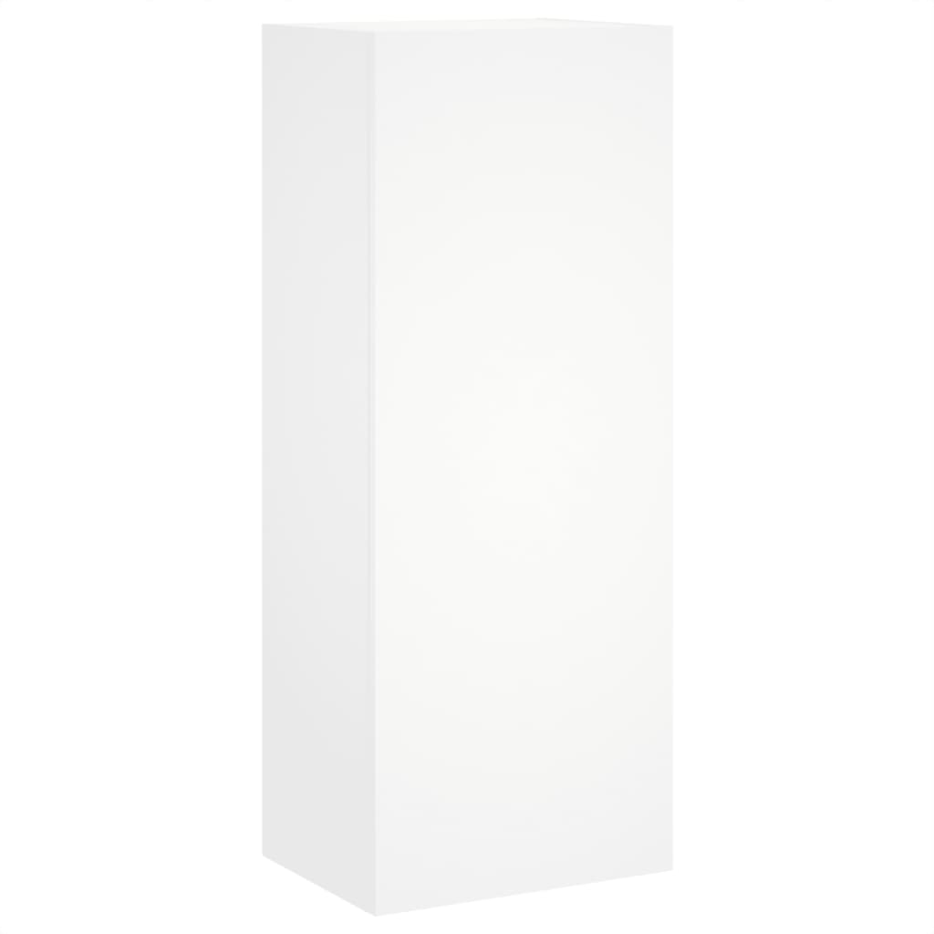 Mobile TV a Parete Bianco 40,5x30x102 cm in Legno Multistrato 836931