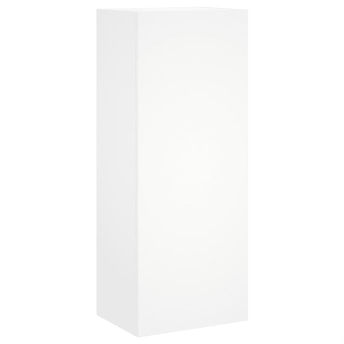 Mobile TV a Parete Bianco 40,5x30x102 cm in Legno Multistrato 836931