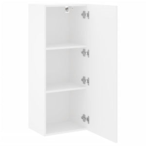 Mobile TV a Parete Bianco 40,5x30x102 cm in Legno Multistrato 836931