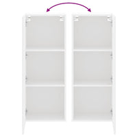 Mobile TV a Parete Bianco 40,5x30x102 cm in Legno Multistrato 836931