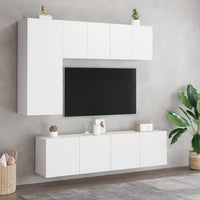 Mobili TV a Parete 2pz Bianchi 60x30x41 cm 836939